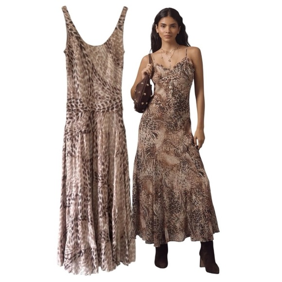 Vintage Jones NY Layered Tiered Slip Maxi Dress Size 4 - Picture 1 of 15